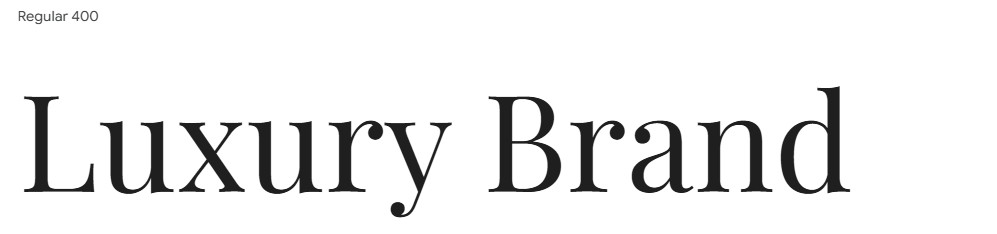Playfair Luxury Font Example